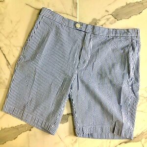 Brooks Brothers blue & white seer sucker shorts in EUC